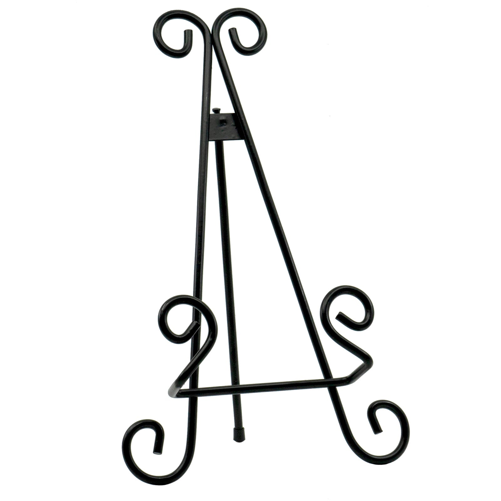 Red Co. Decorative Curved Plate Stand and Art Holder Easel in Black Finish - 13