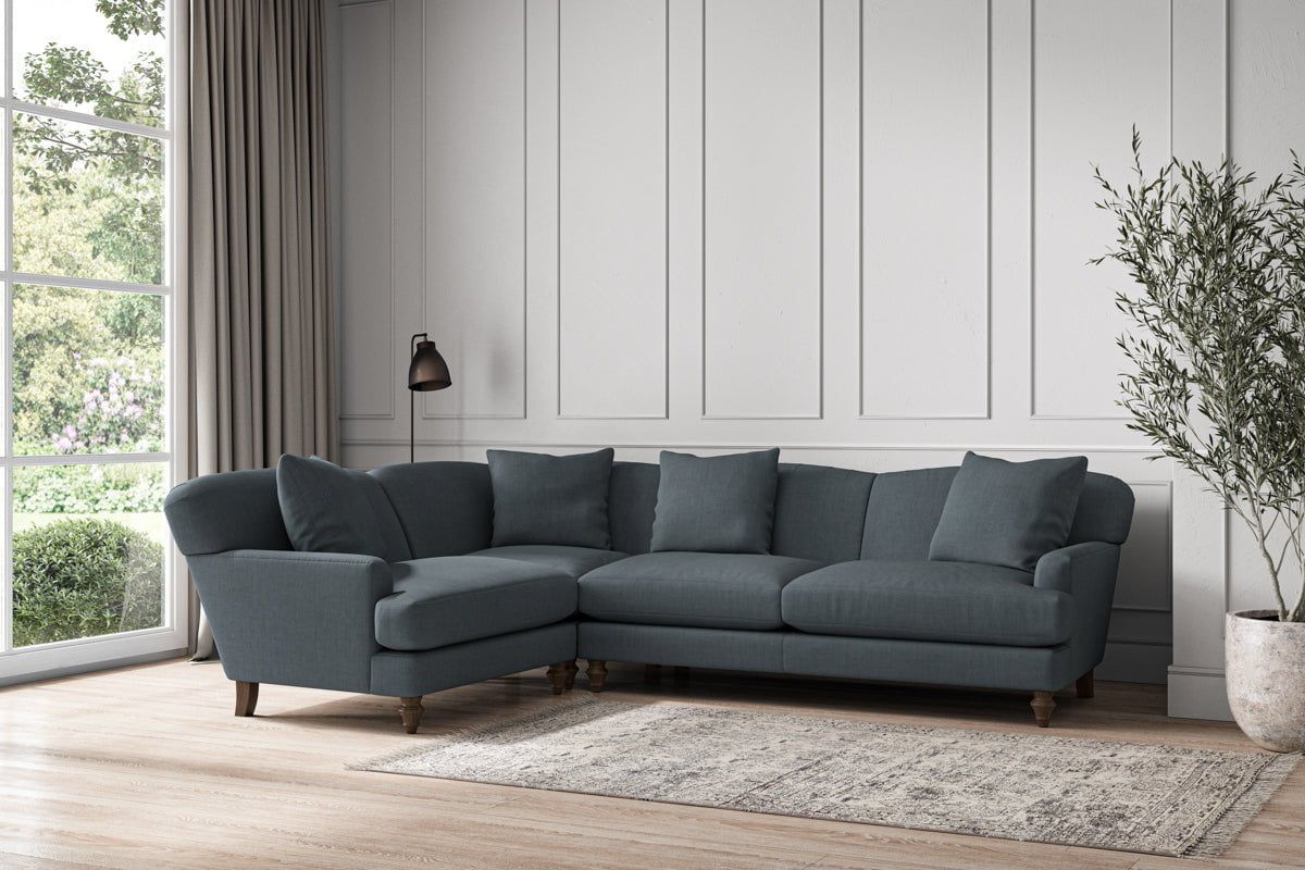 Deni Large Left Hand Corner Sofa - Brera Linen Dusk