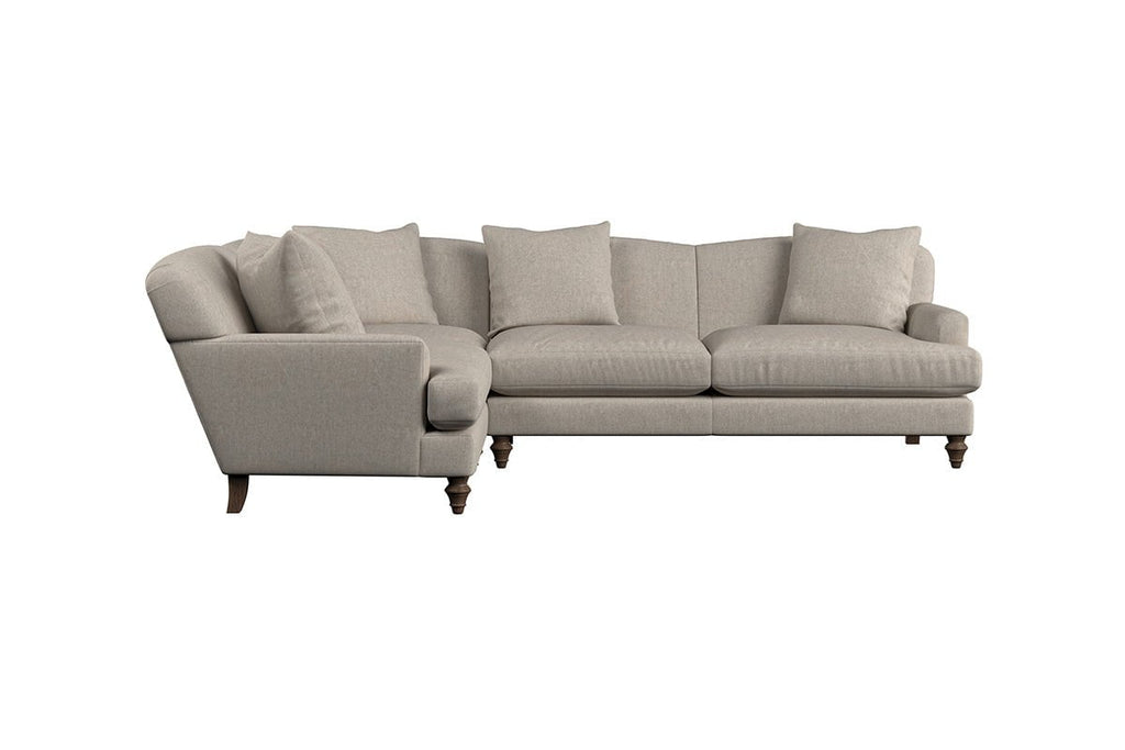 Deni Large Left Hand Corner Sofa - Brera Linen Espresso