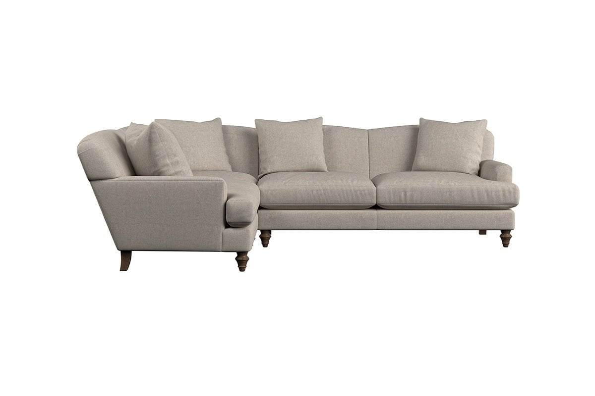 Deni Large Left Hand Corner Sofa - Brera Linen Espresso