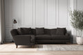 Deni Large Left Hand Corner Sofa - Brera Linen Espresso
