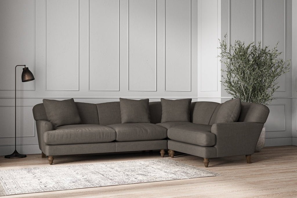 Deni Large Right Hand Corner Sofa - Brera Linen Granite