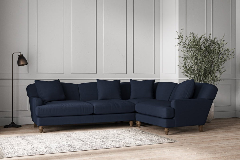 Deni Large Right Hand Corner Sofa - Brera Linen Indigo