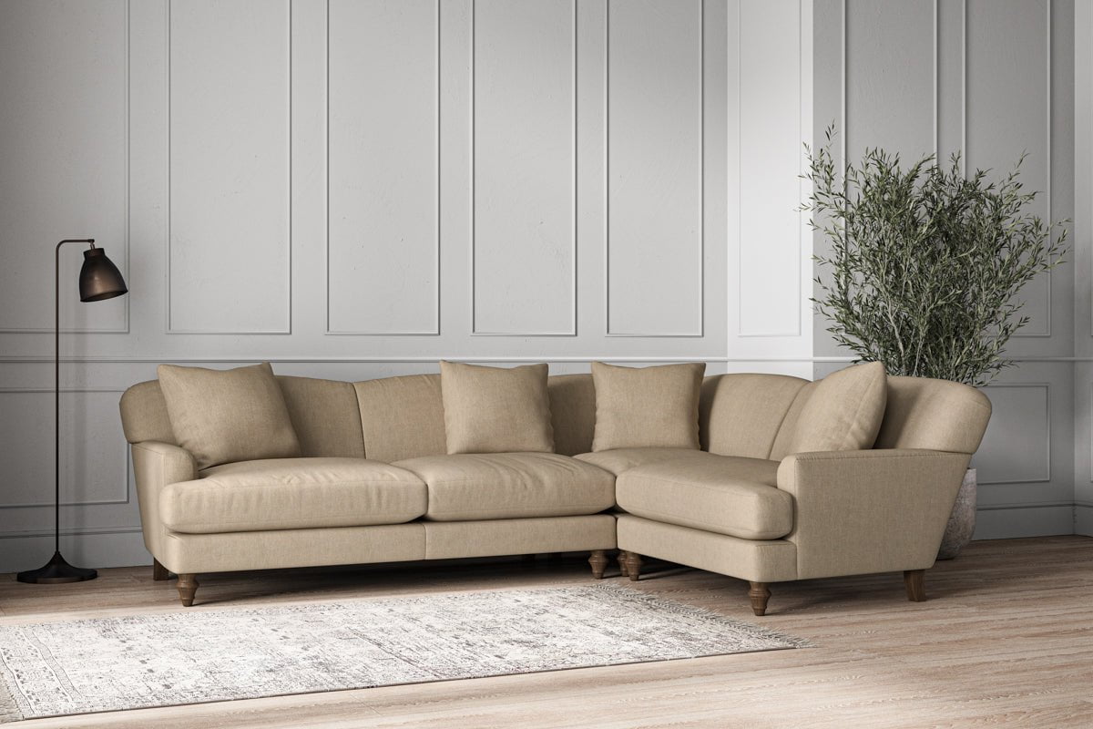 Deni Large Right Hand Corner Sofa - Brera Linen Pebble