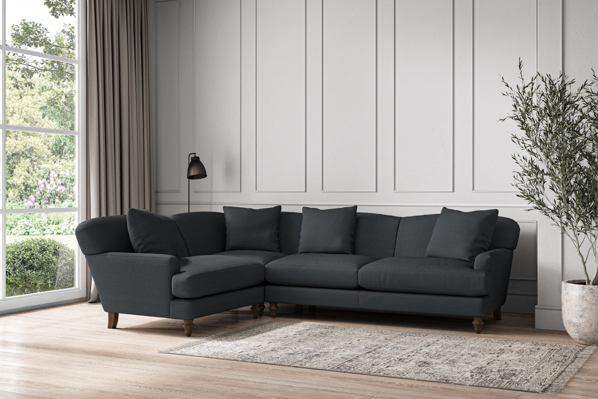 Deni Large Right Hand Corner Sofa - Recycled Cotton Thunder