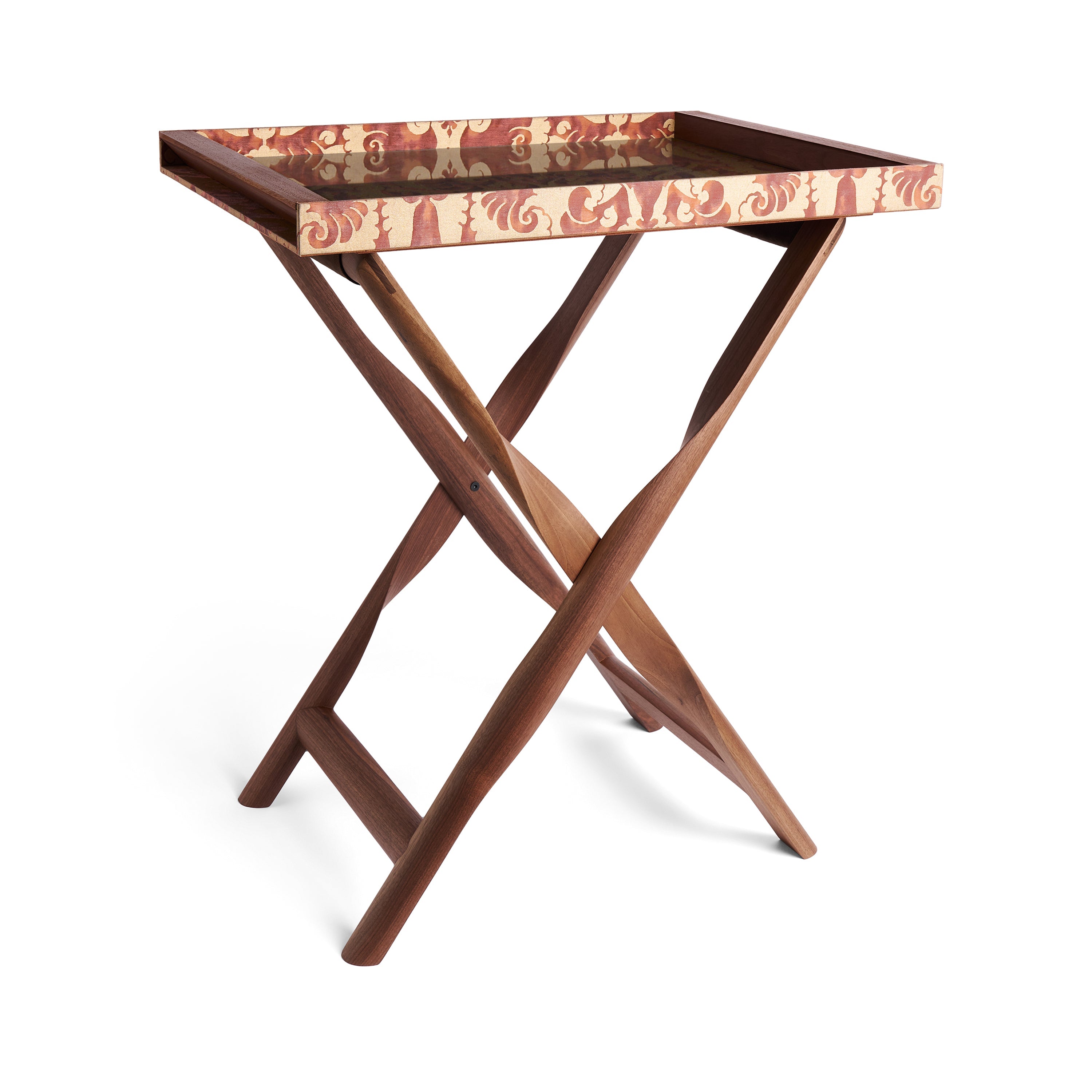 Fortuny Laotze Butler Tray - Oxblood Spice + Gold