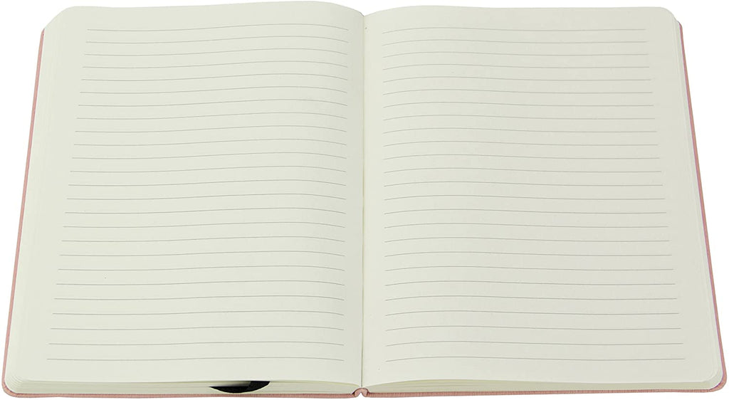 Red Co. 5” x 7” Embossed Butterfly Textured Faux Leather Journal, 240 Lined Pages, Bright Pink